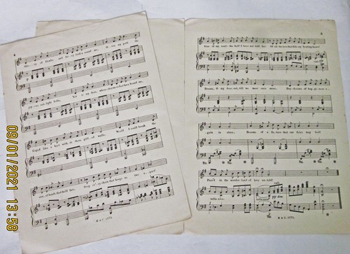 Antikes Lied aus japanischem Spielstück, Notenblatt "Die Gaisha", um 1896 - Bild 4 von 4