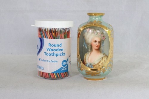 SÜSSE MINIATUR ANTIKE ROYAL VIENNA STIL 100% HANDBEMALTE LAMBALLE VASE - Bild 11 von 11