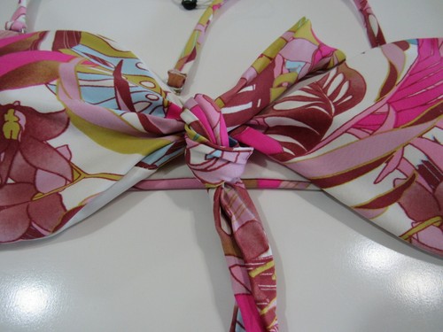 Hurley Womens Palm Paradise Bandeau Swim Top Medium Nwt - Picture 3 of 5