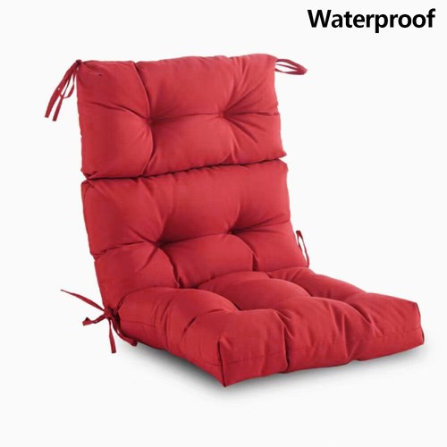 3 - Fold Patio Chair Cushion High Back Chair Cushions Pads with 4 Ties Outdoor - Picture 22 of 22