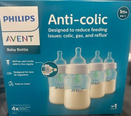 Philips Avent - 4er Pack Anti-Kolik Babyflaschen 9 Unzen 260ml - mit AirFree Vent - Neu