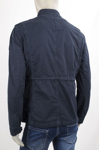 SAHARA MARKUP BAUMWOLLE GEFÜTTERT 4 TASCHEN REISSVERSCHLUSS MARINEBLAU - Bild 4 von 6