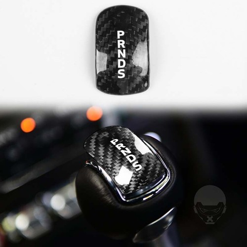 Cubierta de perilla de cambio de marchas de fibra de carbono negra para Ford Mustang 2014-2018 - Imagen 1 de 5