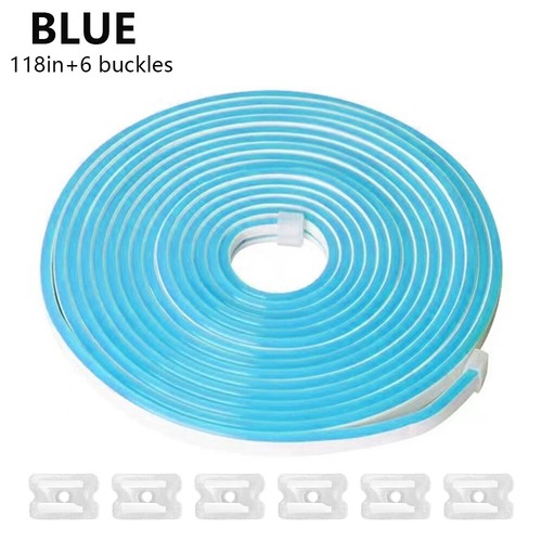 3M Flexible LED Strip Light Flexible Neon Flex Rope Silicone Tube with 6 Buckles - Picture 14 of 20