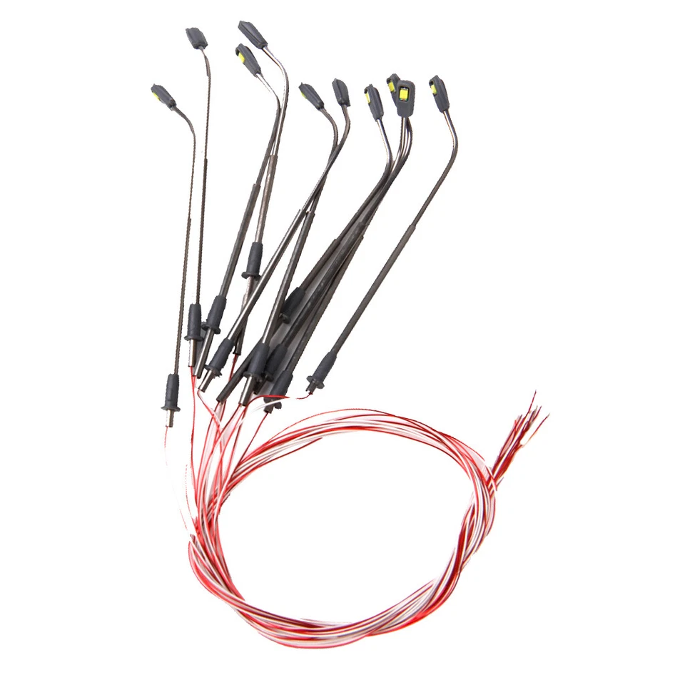 10 postes de lámpara luces de calle escala N LED/Resistencias ENVÍO/VENDIDO EE. UU. Foto 2 de 3