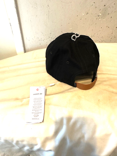 LACOSTE Unisex RK4711 GORRA LACOSTE BIG LOGO BLACK CAP One Size Authentic - Picture 4 of 11