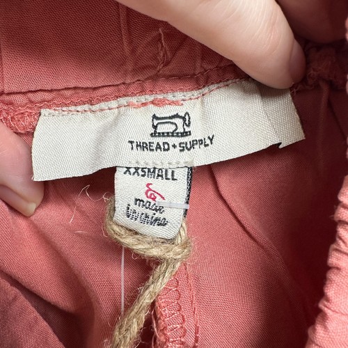 Thread & Supply Brick Dust Wide Leg Waist Tie Tencel Pants Size XXSmall  NWT - Picture 4 of 12