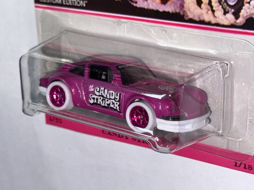 HOT WHEELS CUSTOM EDIZIONE 2024 CANDY STRIPER ROSA '71 PORSCHE 911 REAL/R LIMITED - Foto 8 di 8
