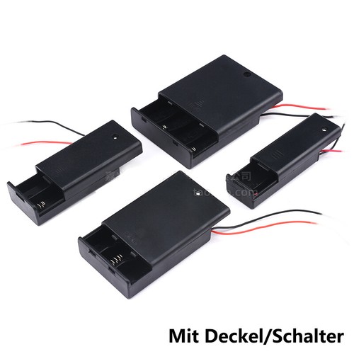Alloggiamento porta batteria AA per 1 2 3 4 5 6 8x, con coperchio/interruttore/spina - Foto 6 di 30