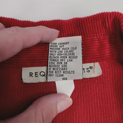 Requirements Womens Red Corduroy Coat Blazer Size X Large - Picture 6 of 11