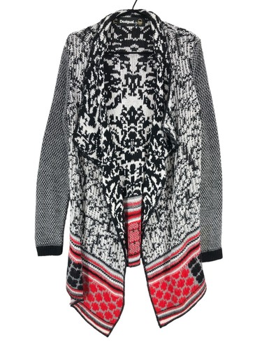 Pull-cardigan imprimé Femme, Beige | Milano