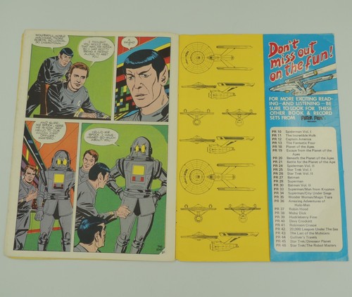 Star Trek Robot Masters Book + Vinyl Record Set 7" 45rpm Vintage 1979 Peter Pan - Picture 8 of 17