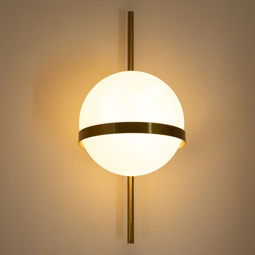 Modern Gold Wall Lamp Glass Shade Wall Light E26 Lamp Holder Hallway Home Decor - Picture 3 of 15