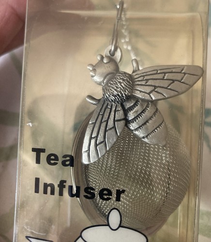 Prodyne Infusore Tè Acciaio Inox con Charm Ape Abitante Giardino Peltro In Scatola - Foto 2 di 8
