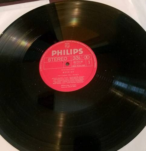 Handel Messiah 3 LP set Davis Philips Netherlands import w/ booklet 802 721 AY - Picture 2 of 6