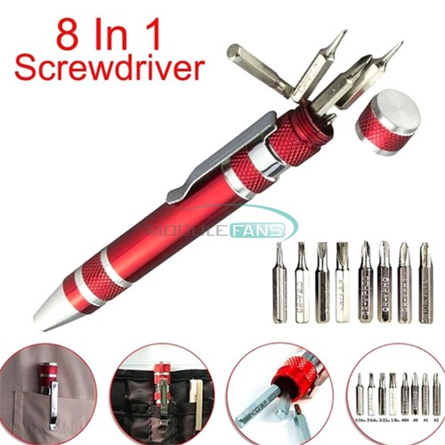Multifunction 8-In-1 Pocket Precision Mini Screwdriver Pen Repair Hand Tools Kit - Picture 4 of 15