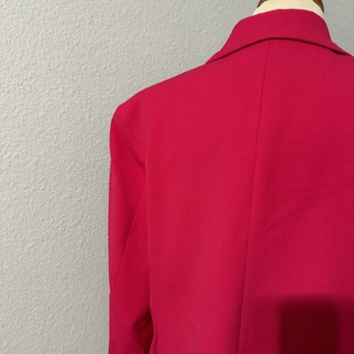 Zara Christmas Fuchsia Tailored Fitted Blazer Limited Edition Lapel Collar Sz XL - Picture 12 of 17