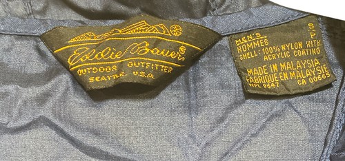 eddie bauer Mens Outdoor Outfitter sz S Nylon Hoodie Pullover Pockets 1/4 Zip - Bild 11 von 11