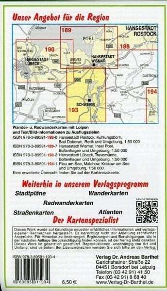 Thumbnail - Schwerin Und Umgebung Radwander- Und Wanderkarte 1 : 50 000