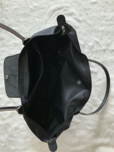 *NEU* LONGCHAMP LE PLIAGE CLUB Gesticktes Pferd SHOULDER BAG LARGE - Schwarz - Bild 9 von 10