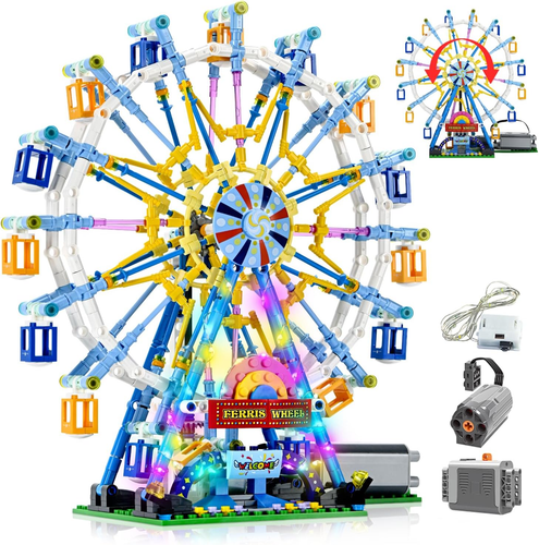 Wheel Blocks Toys Lighting Kit Adult Sets Construction Toys Carnival Park Kits - Picture 8 of 11