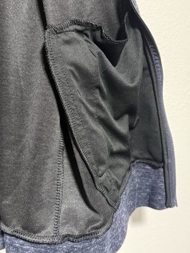 Gerry Full Zip Sweater, Heathered Blue, Side Pocket; Gently Used - Men's Size: L - Picture 7 of 9