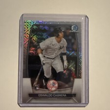 2023 Bowman Chrome Mega Box Mojo Refractor Oswaldo Cabrera RC Yankees #32
