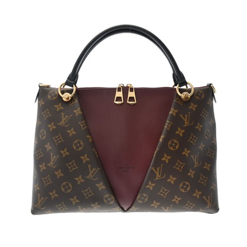 LOUIS VUITTON Monogram V Tote MM 2WAY Bordeaux M43949 hand bag 800000123269000