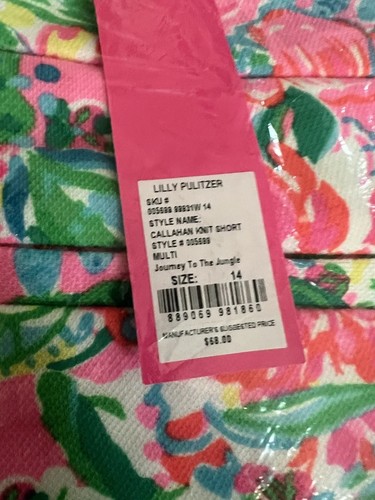 NWT Lilly Pulitzer Callahan Knit Short In Journey To My Jungle Size 14 - Picture 4 of 5