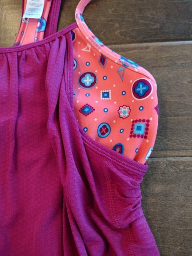 IVIVVA by LULULEMON Girls beautiful magenta Double Dutch tank top, 10 - Picture 6 of 9