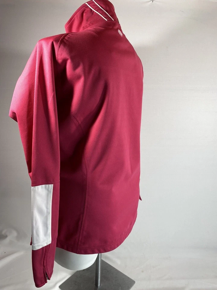 Pullover Sunice para mujer grande rosa tifón/blanco media cremallera golf top cortavientos Foto 4 de 4