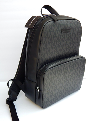Michael Kors Black Genuine Leather LapTop Backpack Amazon.com: Michael Kors Men main image 3