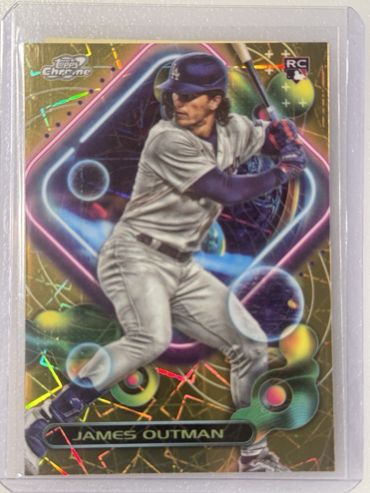 2023 Topps Cosmic Chrome Gold Interstellar Refractor /50 James Outman Rookie RC