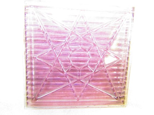 Antique 4" square amethyst ribbed glass panels, 9 per unit - Picture 10 of 11