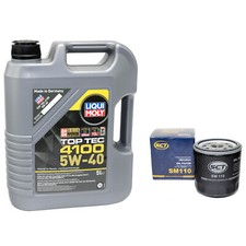 Motoröl Set Top Tec 5W40 5 Liter Ölfilter SM110 für Alfa Romeo Chrysler Fiat