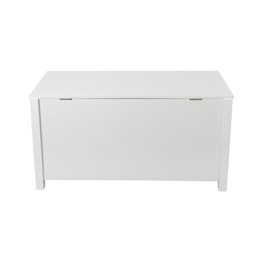 Kids Wooden Toy Box / Bench with Safety Hinged Lid for Ages 3+(White) - Picture 7 of 10