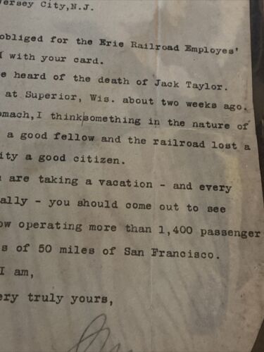 Southern Pacific Company (company letter) (July 1913) San Francisco, CA - Picture 5 of 5