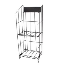 15 X 13.2 X 32.7" Inside Dims Display Stand, Bulk Newspaper Magazine Metal Wire