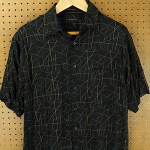 vtg-80-039-s-90-039-s-rayon-shirt-MEDIUM-j-ferrar-vaporwave-aesthetic-abstract-print