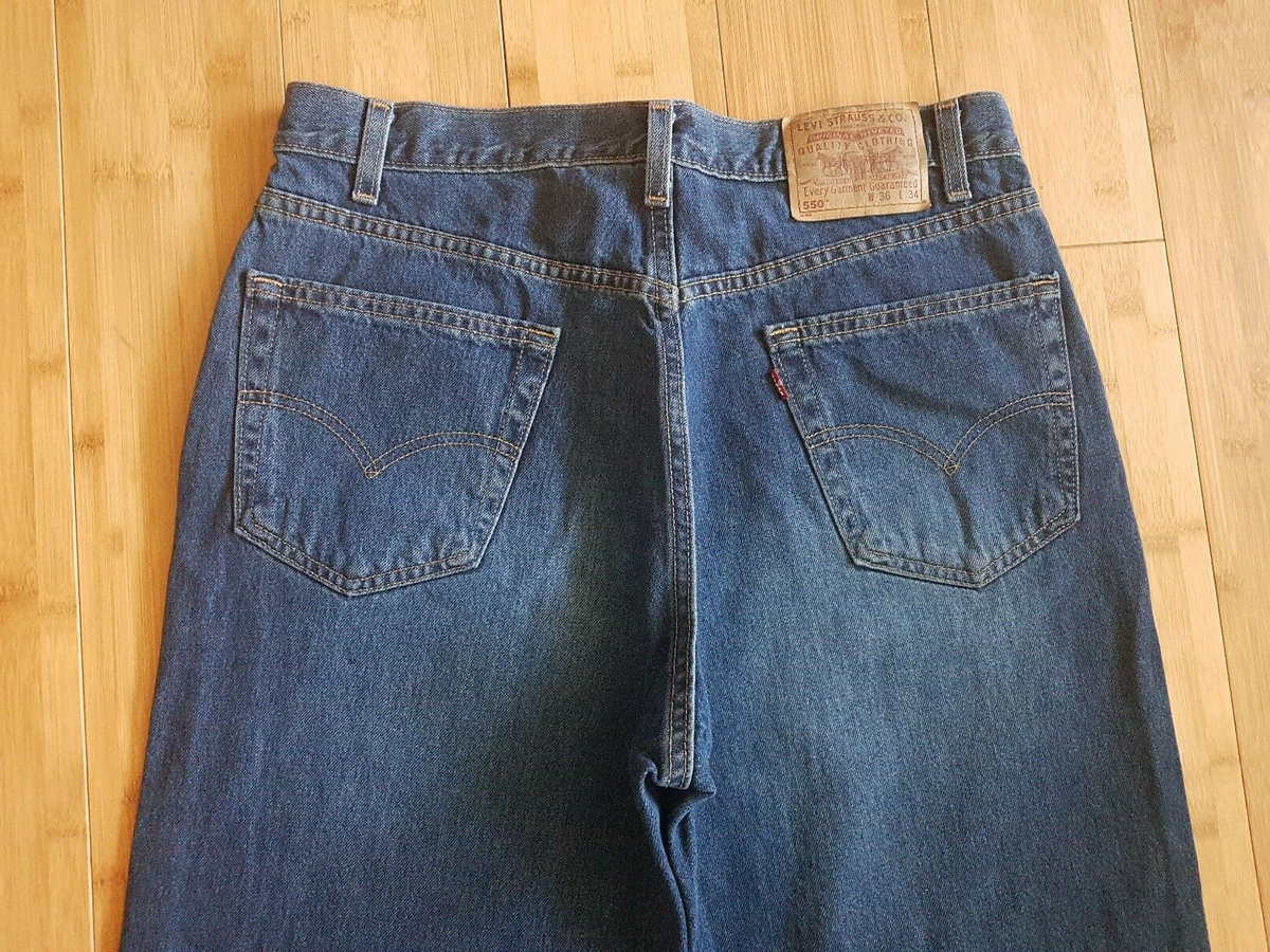 Men's Levis 550 Relaxed Fit jeans size 36 x 34 made in USA Men's Levis 550 Relaxed Fit jeans size 36 x 34 made in USA