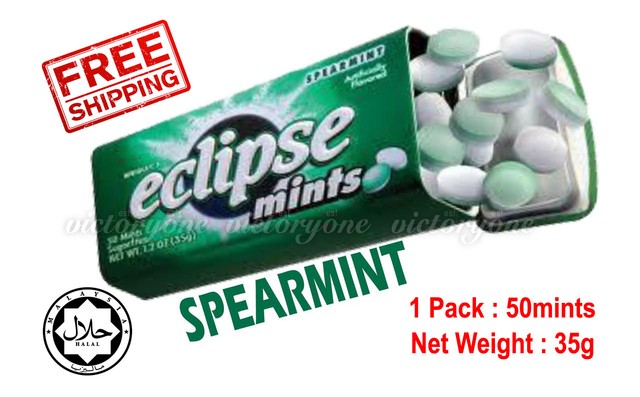 Eclipse Mints Breath Freshner Sweet Candy Spearmint Flavor 1 Pack 50 Mints | eBay