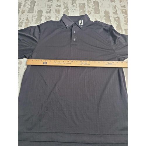 2903 FootJoy Riverbend Black Men's Polo Medium - Picture 3 of 8