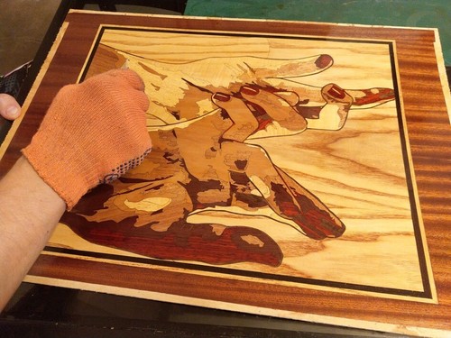 Caballo decoración del hogar estilo boho obras de arte regalo panel de madera madera arte de pared intarsia - Imagen 10 de 15
