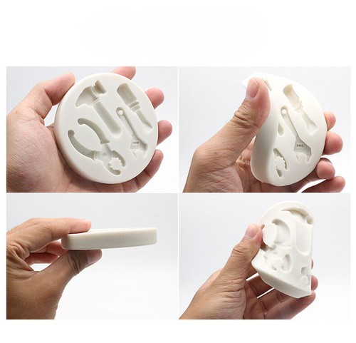 Hammer Tool Silicone Fondant Mold Wrench Cake Chocolate Sugarcraft Baking Moulds - Picture 6 of 6