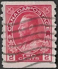 🍁Canada    #127   "KING GEORGE V"    Fine Used  1912  Admiral Coil Issue   (A)