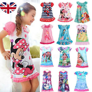 Girls/Kids Pyjamas Short Sleeve Nightwear Cotton Night Dress Nightie Age 2-11 Y Girls/Kids Pyjamas Short Sleeve Nightwear Cotton Night Dress Nightie Age 2-11 Y