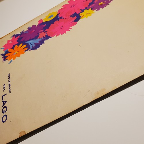 Menú Restaurante Del Lago México 1969 Vintage Raro Pink Fowers - Imagen 8 de 12