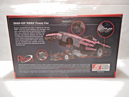 Snap On Tools NHRA Pink Funny Car BCA Atom Brick Building Set SSX24P139 Sealed - Picture 6 of 14