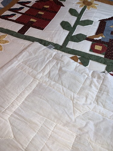 Quilt “A Birds Eye View” 65”x84” & 3 Shams Set Birds On Birdhouse Sunflower Q226 - Picture 10 of 11