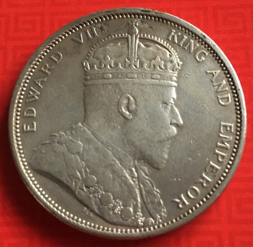 Straits Settlements $1 King Edward VII One Dollar 1903B Incuse - Picture 7 of 8